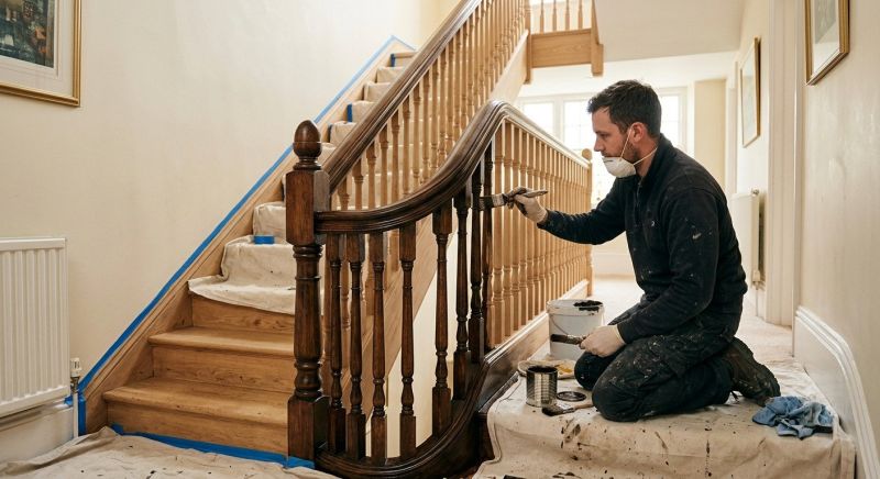 Bannister Staining in Kansas City, KS