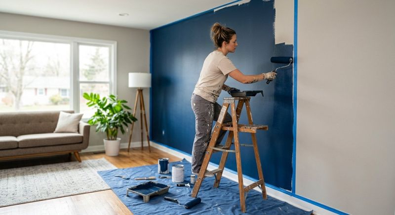Living Room Painting in Wilmington, NC